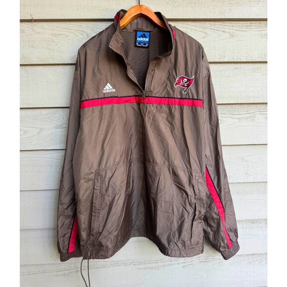 Vintage Adidas NFL Buccaneers Pullover Jacket XL - Picture 1 of 11